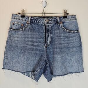 House of Harlow 1960 High Rise Button Fly‎ Mom Denim Shorts Inseam 4.5" Size 29